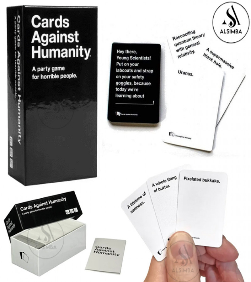 Alsimba Cards Against Humanity UK Edition – Fun Family & Party Game for Adults – Hilarious Card Game Gift for Xmas