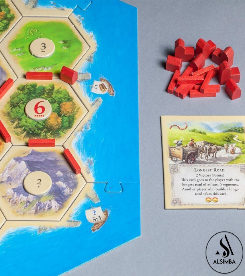 Alsimba Catan Extension Trade Build Settle Strategy Board Game Ages 10+ for Family & Adults | 3-4 Players | 60 Min Play