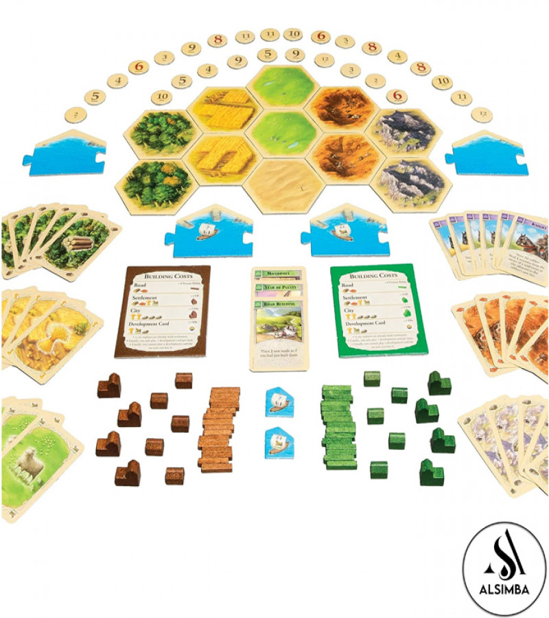 Alsimba Catan Extension Trade Build Settle Strategy Board Game Ages 10+ for Family & Adults | 3-4 Players | 60 Min Play