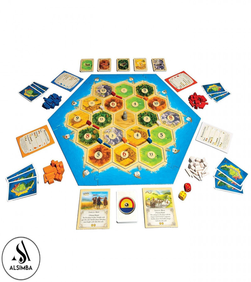 Alsimba Catan Extension Trade Build Settle Strategy Board Game Ages 10+ for Family & Adults | 3-4 Players | 60 Min Play