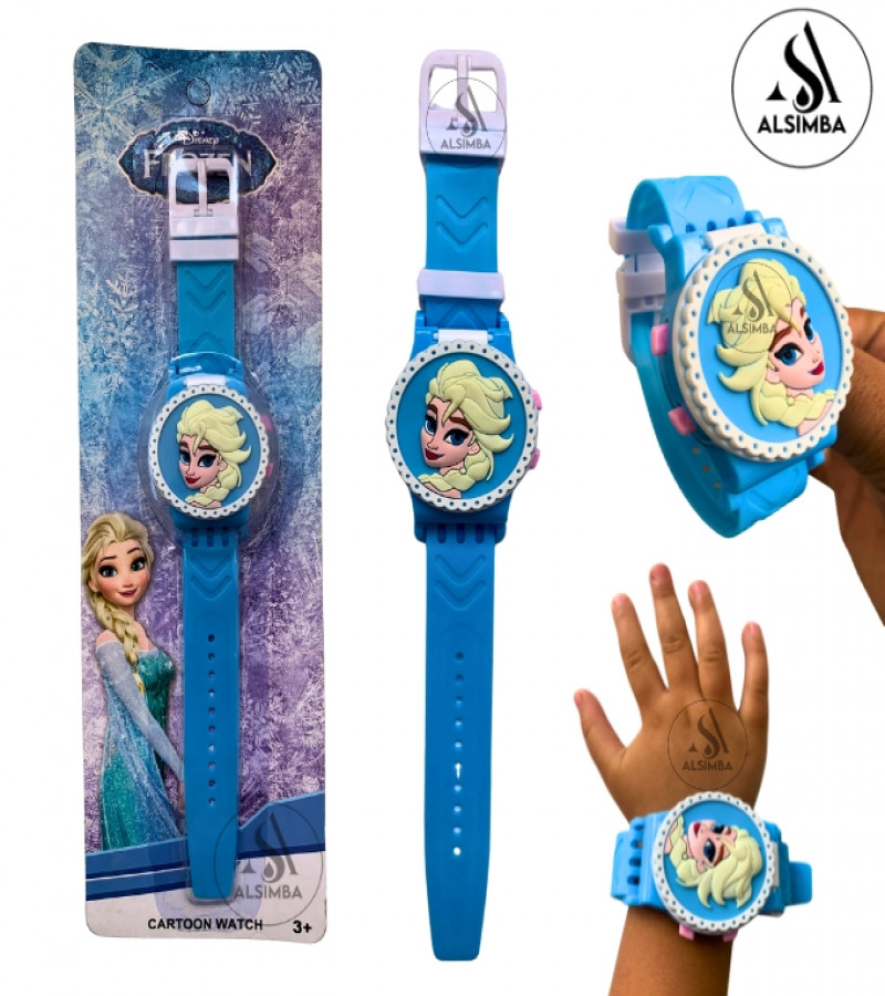 Alsimba Disney Frozen Kids Watch – Digital Character Wrist Watch for Girls 3+ – Adorable LED Time Watch with Cartoon Screen – Comfortable