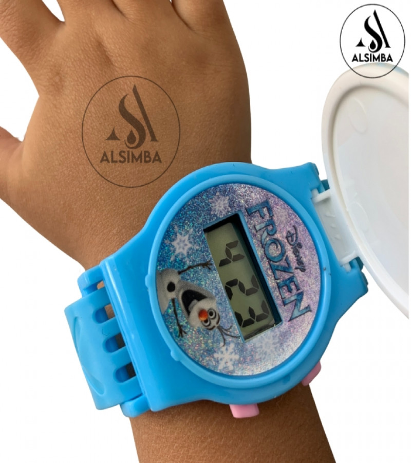 Alsimba Disney Frozen Kids Watch – Digital Character Wrist Watch for Girls 3+ – Adorable LED Time Watch with Cartoon Screen – Comfortable