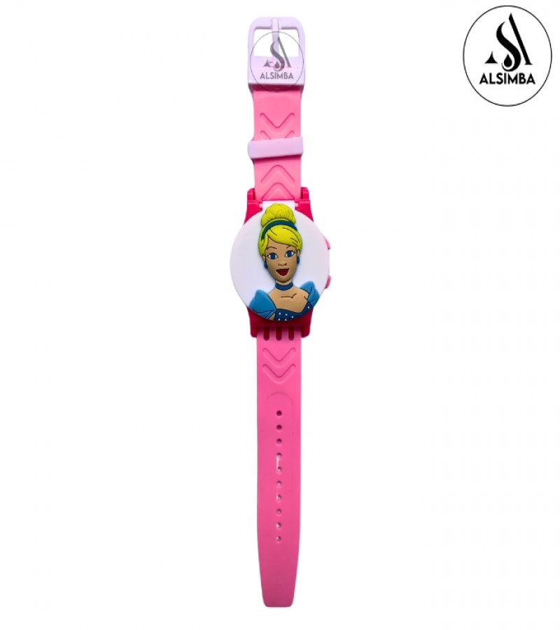 Alsimba Disney Princess Kids Watch – Digital Character Wrist Watch for Girls 3+ – Adorable LED Time Watch with Cartoon Screen – Comfortable