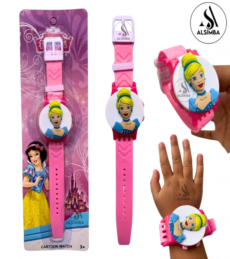 Alsimba Disney Princess Kids Watch – Digital Character Wrist Watch for Girls 3+ – Adorable LED Time Watch with Cartoon Screen – Comfortable