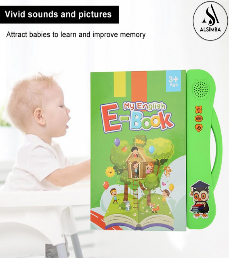 Alsimba Kids Learning E-Book with Touch Sound | ABC 123 Colors Shapes Animals Fruits | Preschool Educational Toy