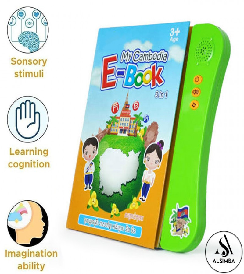 Alsimba Kids Learning E-Book with Touch Sound | ABC 123 Colors Shapes Animals Fruits | Preschool Educational Toy
