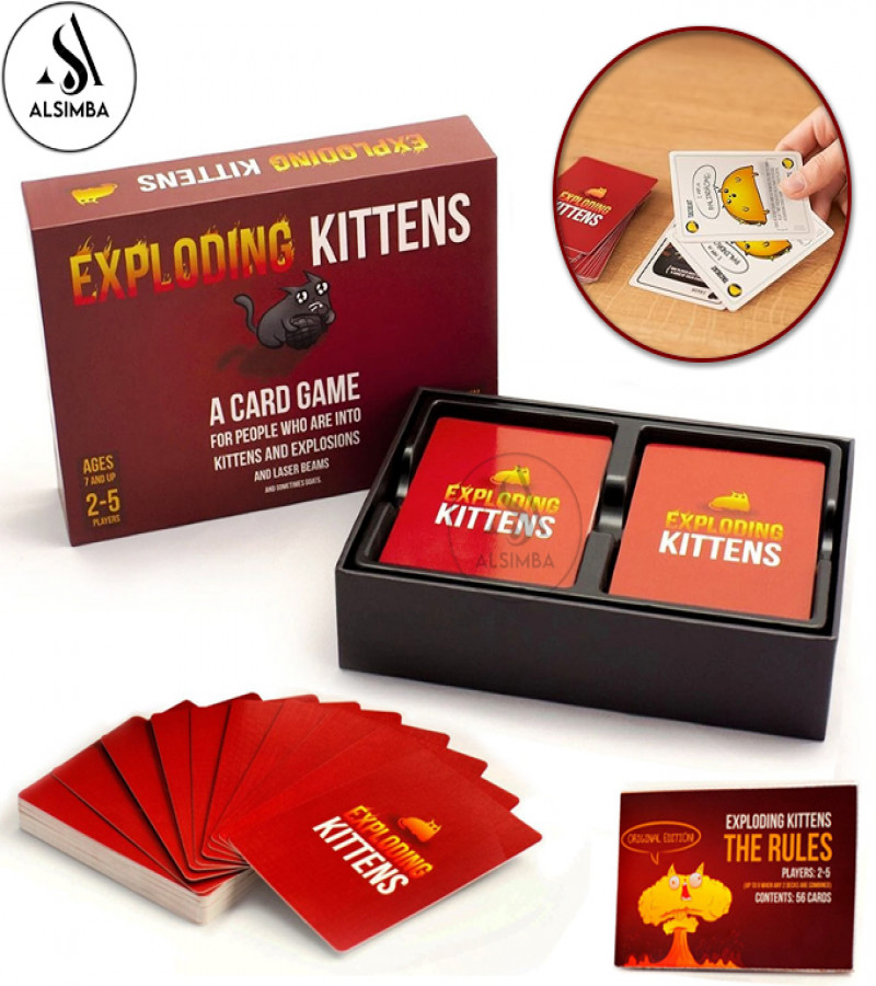 Alsimba Exploding Kitten LLC Card Game Russian Roulette Series for Kids & Adults - English, 2-5 Players, Family Fun