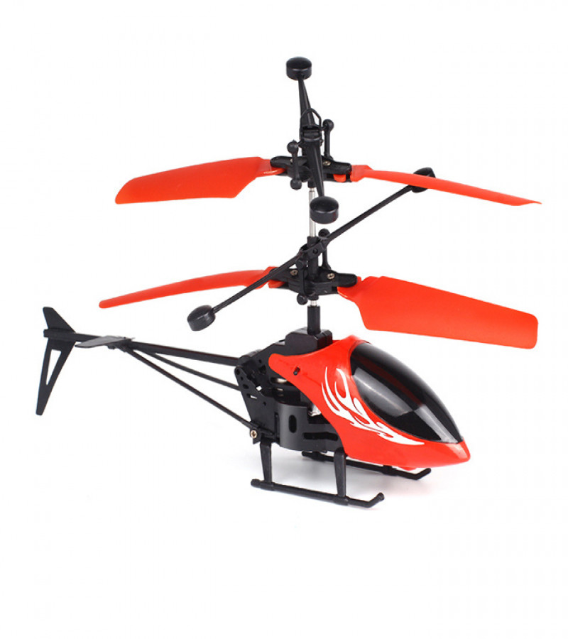 Alsimba Flying Helicopter Hand Induction Control With LED Light Gravity Sensor USB Rechargeable Toy For Kids - No Remote Required