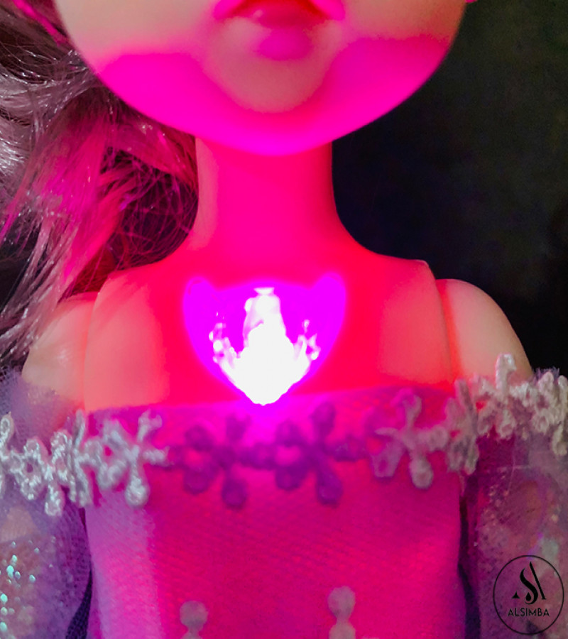 Golden Princess Fairy Barbie Doll with 40+ Sounds, 20+ Joints, Plush Elsa Style – 15" Anime Face Girl Gift Toy