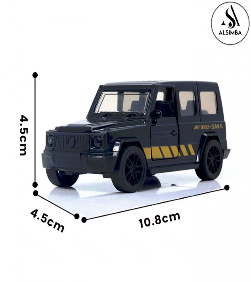 Alsimba Gwagon G-900-B Die-Cast Toy Car – 1:43 Scale – Metal Build – Openable Doors – 3-Inch Mini Model – Black