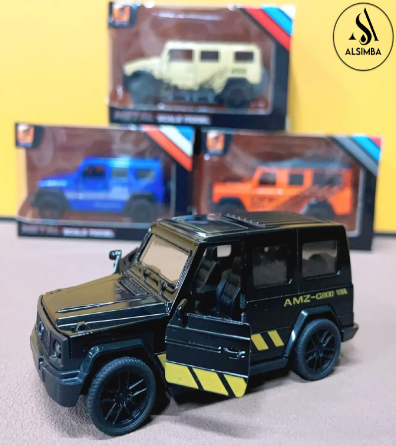 Alsimba Gwagon G-900-B Die-Cast Toy Car – 1:43 Scale – Metal Build – Openable Doors – 3-Inch Mini Model – Black
