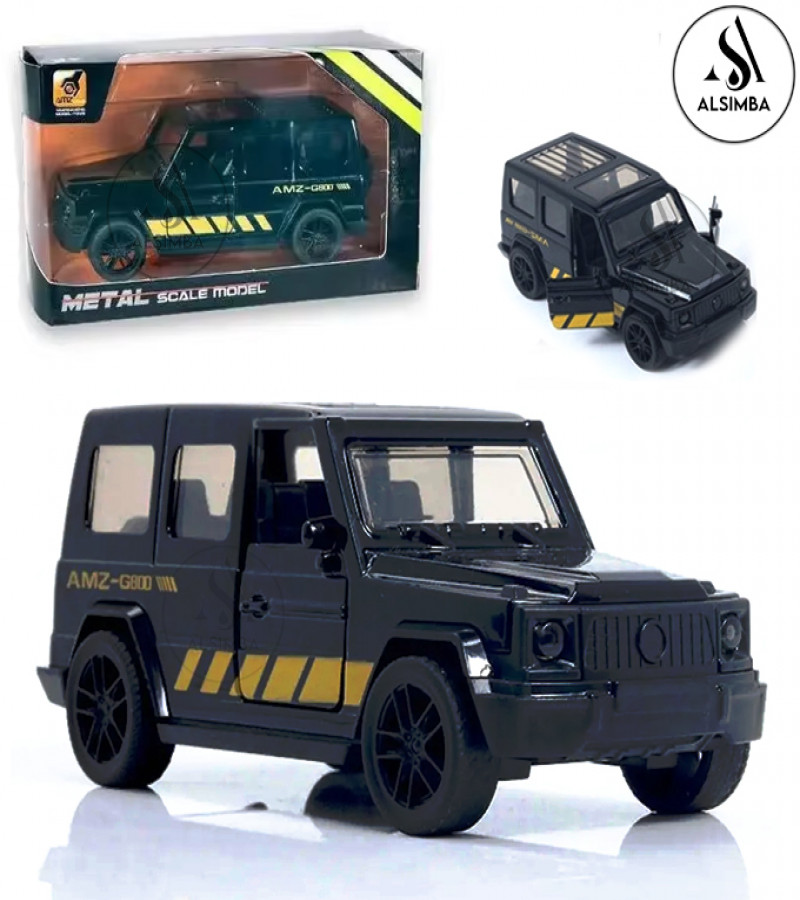 Alsimba Gwagon G-900-B Die-Cast Toy Car – 1:43 Scale – Metal Build – Openable Doors – 3-Inch Mini Model – Black