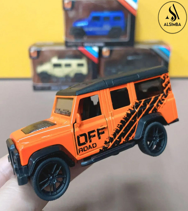 Alsimba Hummer 4×4 Die-Cast Toy Car – 1:43 Scale Model – Openable Doors – 3-Inch Mini SUV – Metal Build – Yellow