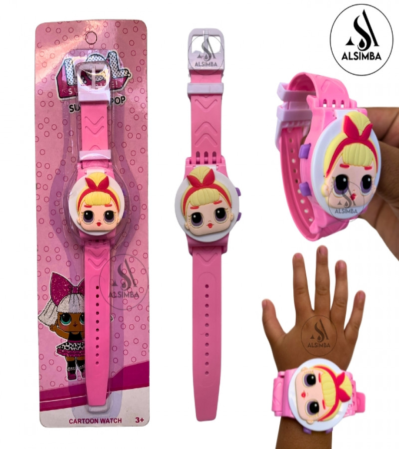 Alsimba L.O.L. Kids Watch – Digital Character Wrist Watch for Girls 3+ – Adorable LED Time Watch with Cartoon Screen – Comfortable