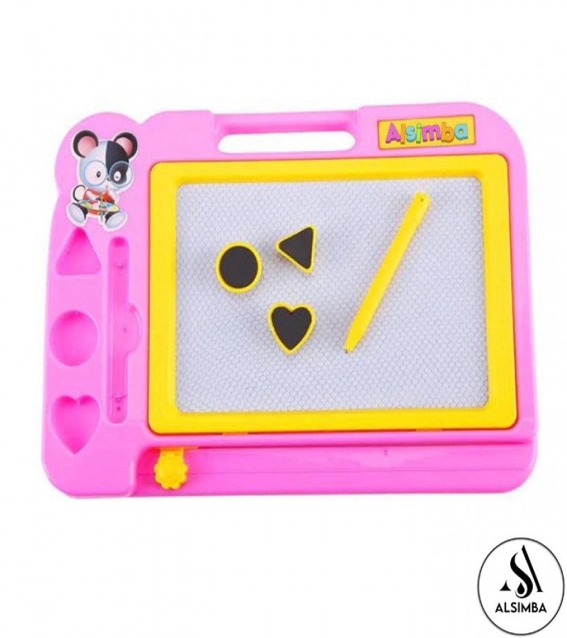 Alsimba Magic Slate Special Edition 20x27cm – Kids Writing & Drawing Board with Pen & Stamps, Random Color