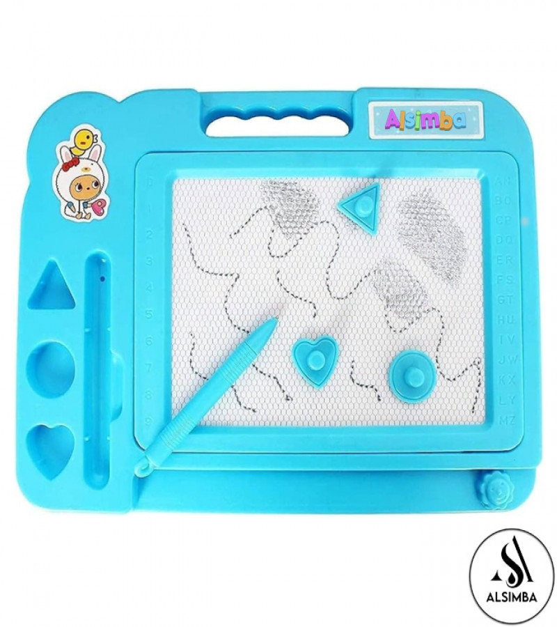 Alsimba Magic Slate Special Edition 20x27cm – Kids Writing & Drawing Board with Pen & Stamps, Random Color