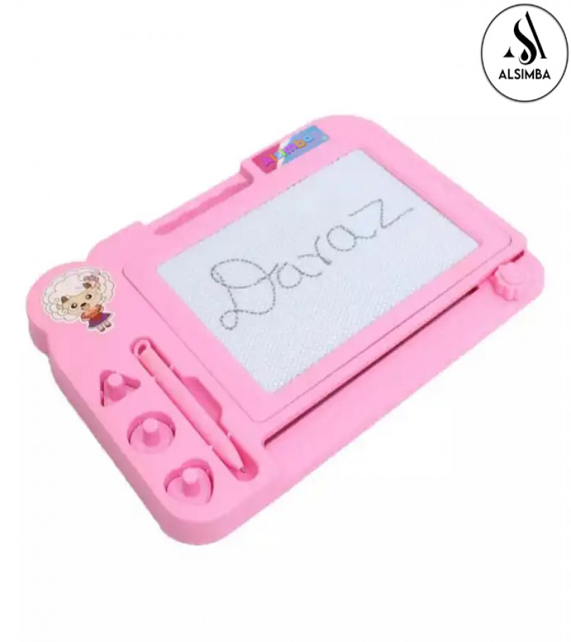 Alsimba Magic Slate Special Edition 20x27cm – Kids Writing & Drawing Board with Pen & Stamps, Random Color