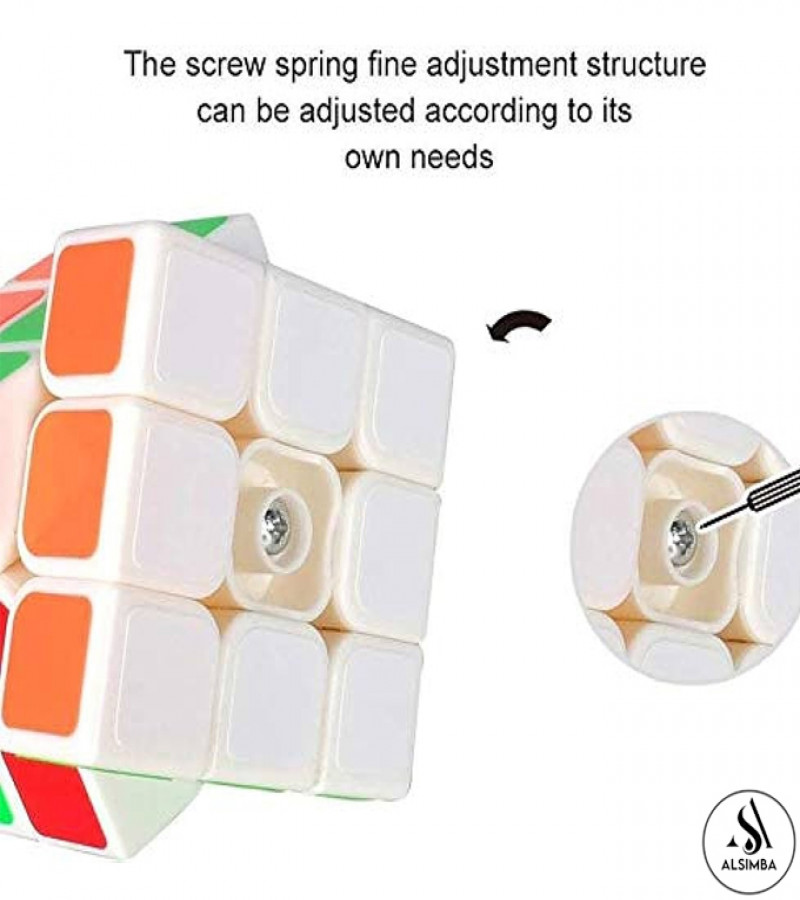 Alsimba Magic Speed Rubik’s Cube 3x3x3, 56mm Fast Smooth Twist Puzzle Toy for Kids, Bright Stickers, Brain Booster