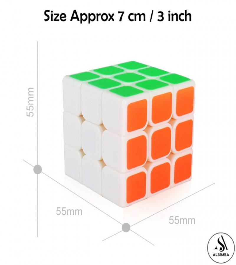 Alsimba Magic Speed Rubik’s Cube 3x3x3, 56mm Fast Smooth Twist Puzzle Toy for Kids, Bright Stickers, Brain Booster