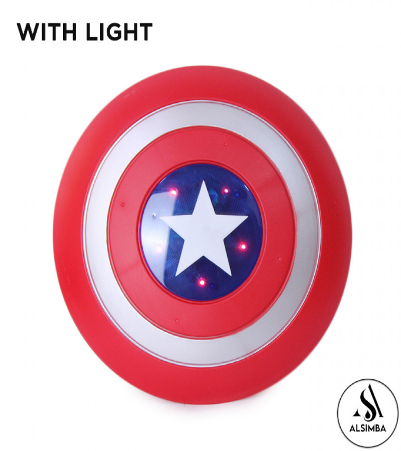 Alsimba Marvel Avengers Endgame Captain America Shield Toy with Light & Sound for Kids Roleplay Cosplay - 12 Inch