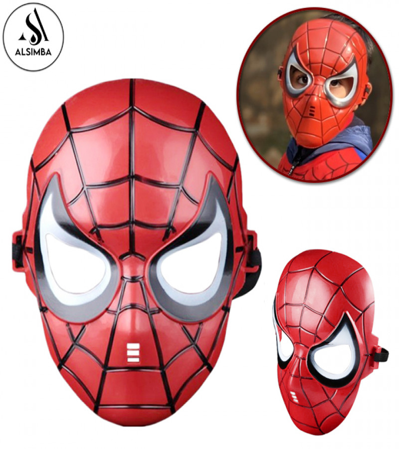 Alsimba Spider-Man Super Hero Mask for Kids – High Quality Plastic Cosplay Toy for Birthday & Halloween Parties