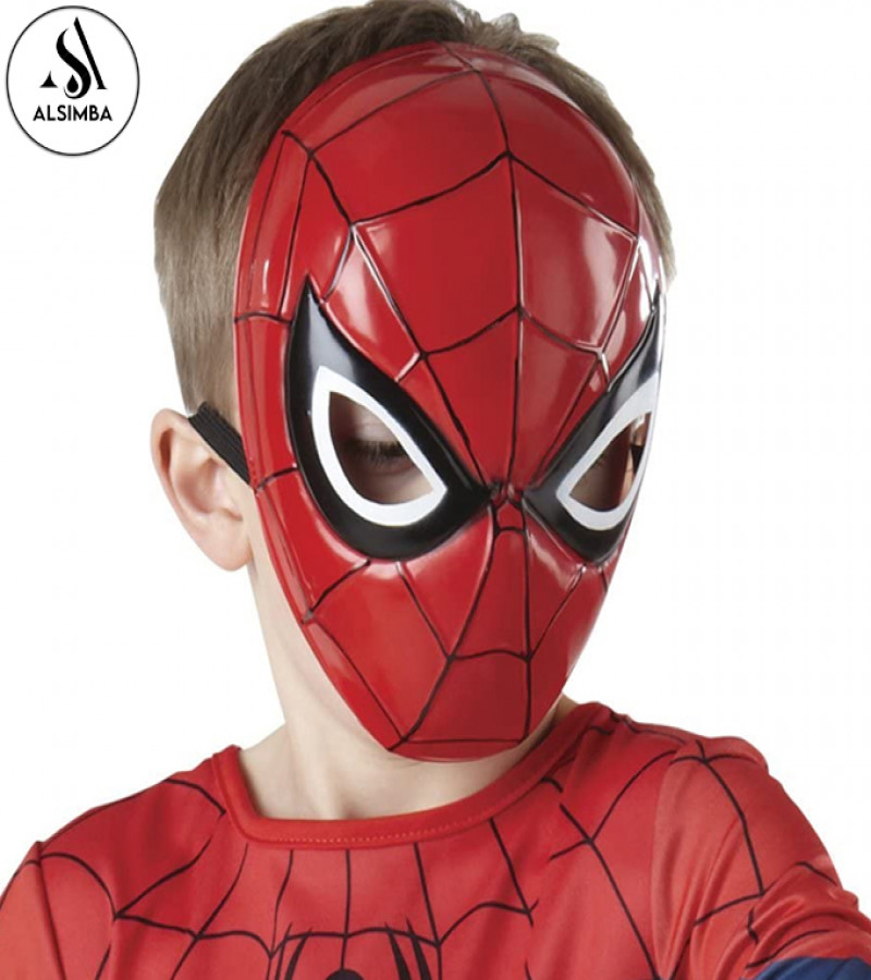 Alsimba Spider-Man Super Hero Mask for Kids – High Quality Plastic Cosplay Toy for Birthday & Halloween Parties