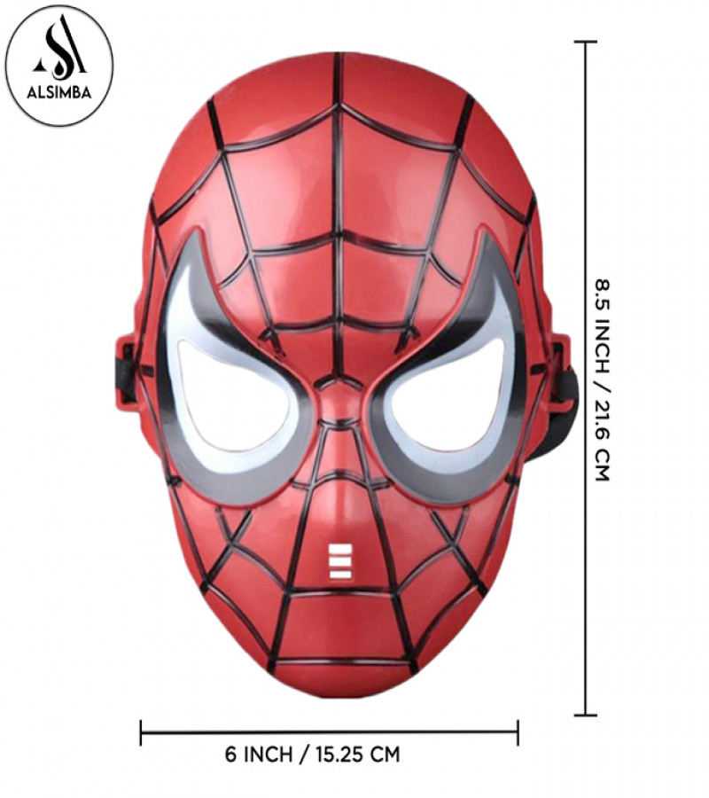 Alsimba Spider-Man Super Hero Mask for Kids – High Quality Plastic Cosplay Toy for Birthday & Halloween Parties