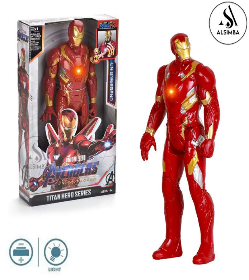 Alsimba Marvel Avengers Union Legend Titan Hero Series Ironman Action Figure Set With Lights – Avengers Ironman Toys for Boys