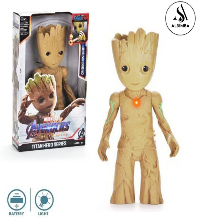 Alsimba Groot Marvel Legends Guardians of the Galaxy Action Figure Toy Set with Lights – Avengers Toy Gift for Boys