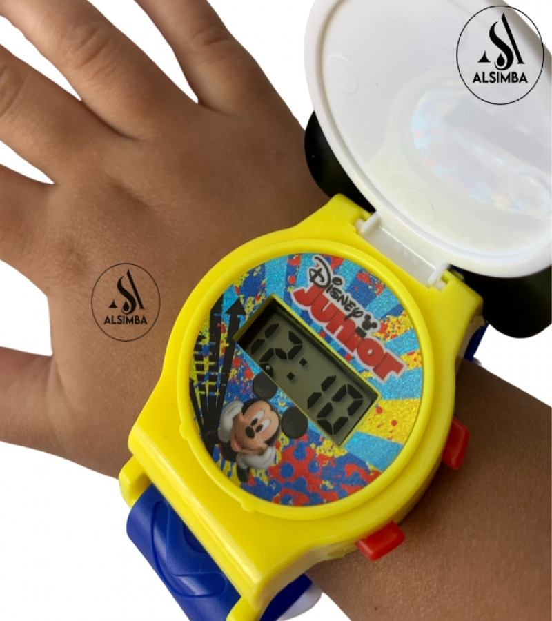 Alsimba Mickey Mouse Character Wrist Watch for Kids Boys – Stylish Cartoon LED Timepiece for Children with Adjustable Strap – Comfortable