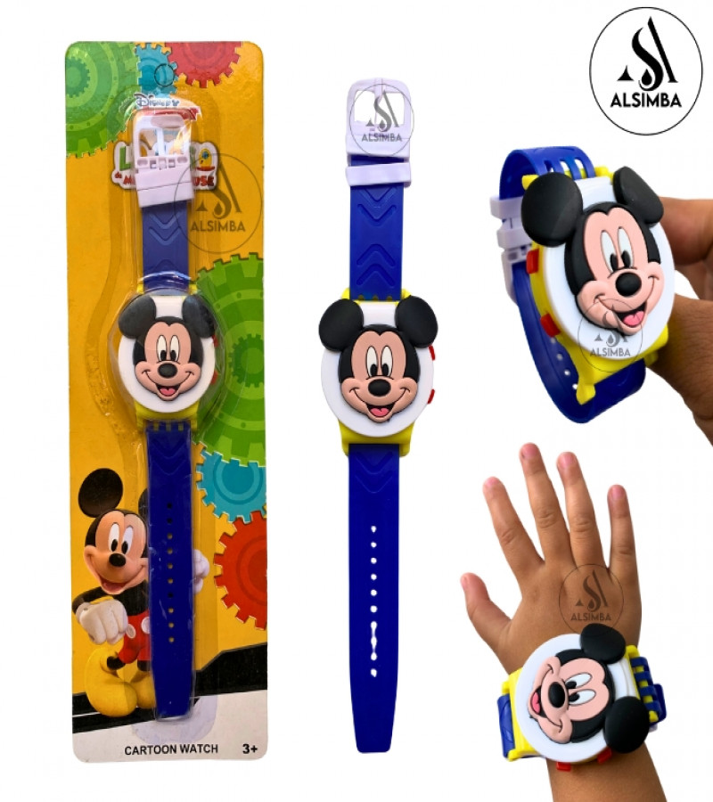 Alsimba Mickey Mouse Character Wrist Watch for Kids Boys – Stylish Cartoon LED Timepiece for Children with Adjustable Strap – Comfortable