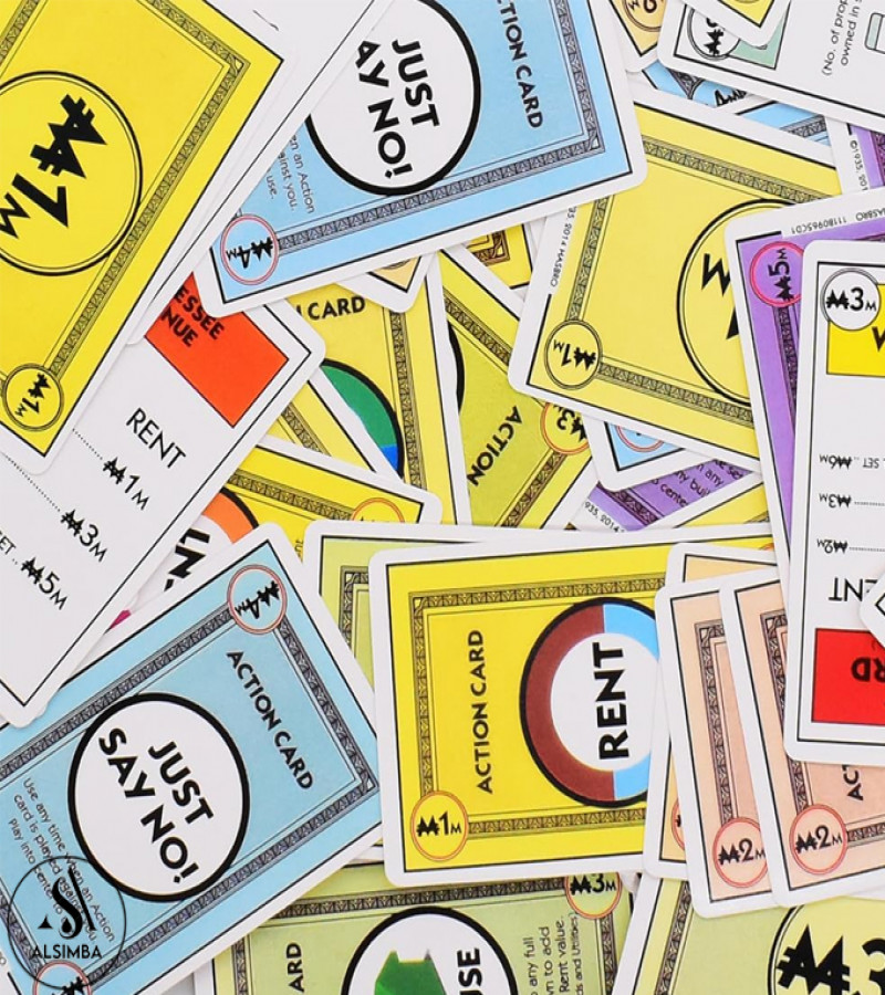 Alsimba Monopoly Deal Card Game – Special Imported Edition 110 Laminated Cards for Kids & Adults, Family Fun – Green