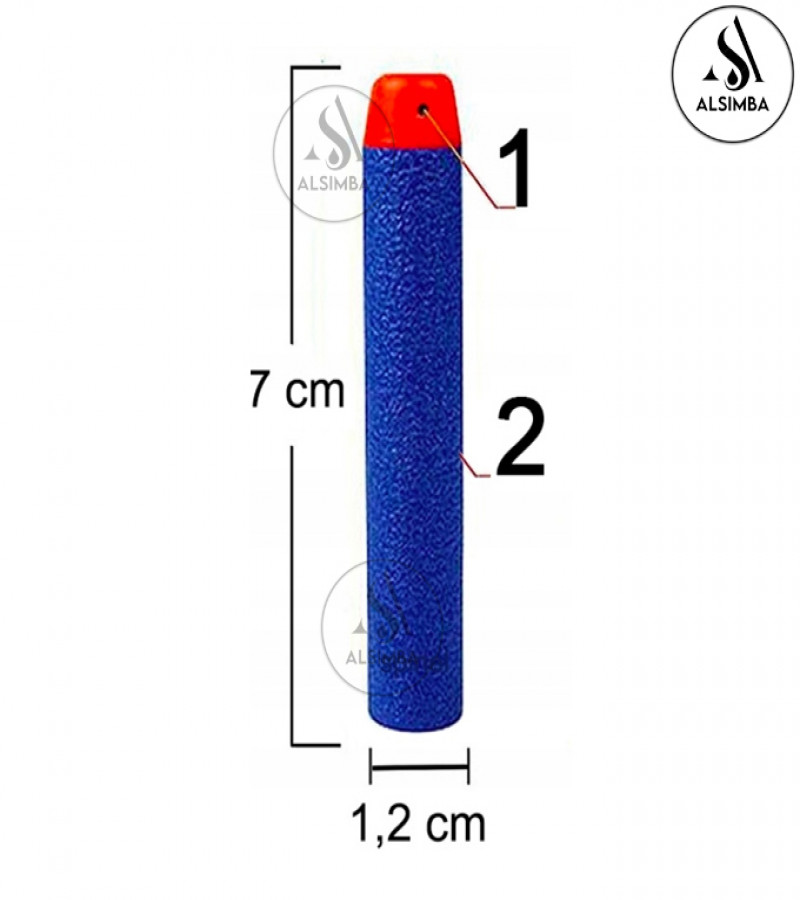 Alsimba Nerf Soft Foam Darts 12 Pack Refill - Elite Suction Accustrike Compatible Blasters Ammo for Kids - Blue
