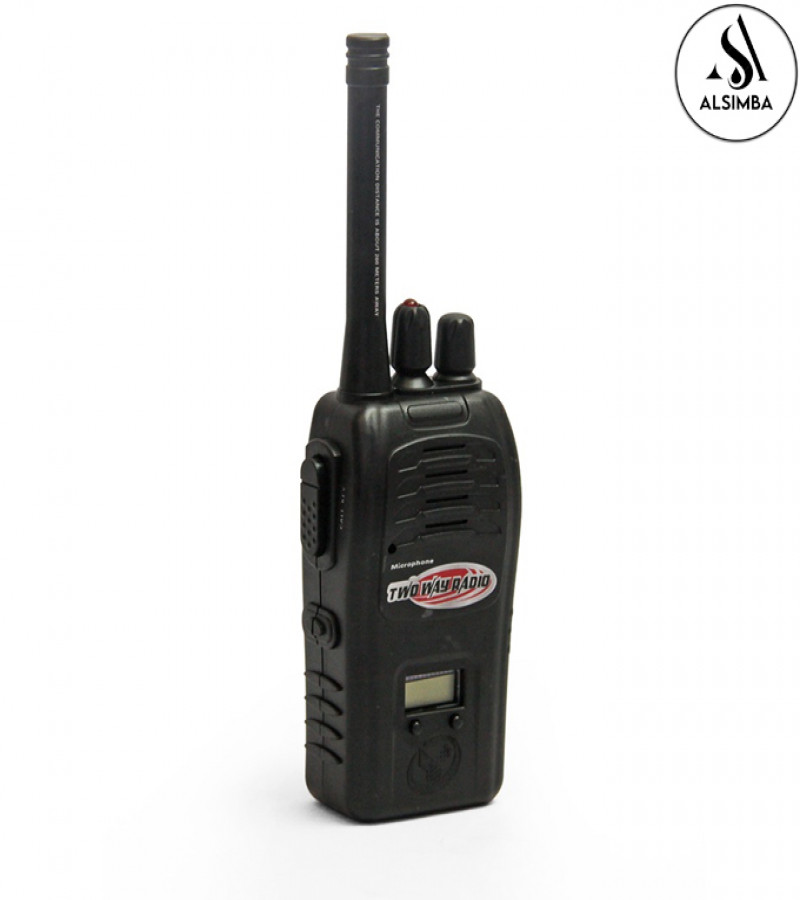 Alsimba 190m Rechargeable Walkie-Talkie Toy Set for Kids – Noise Reduction, 11" Pair Radios, Long Range – Black