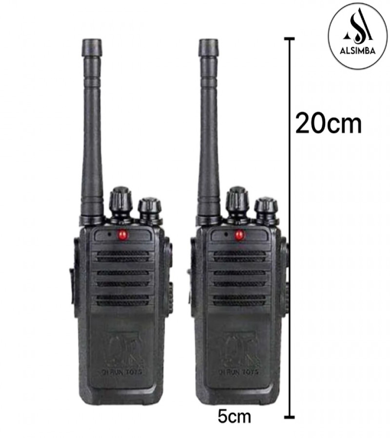 Alsimba Kids Walkie-Talkies Set – 10" Portable 2-Way Radios with Noise Reduction, 50m Range, Battery Operated – Black