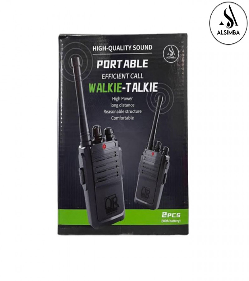 Alsimba Kids Walkie-Talkies Set – 10" Portable 2-Way Radios with Noise Reduction, 50m Range, Battery Operated – Black