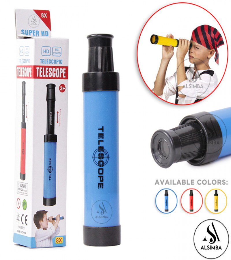 Alsimba Mini Pocket Telescope Toy for Kids – Retractable Handheld Collapsible Spyglass for Boys & Girls Pretend Play