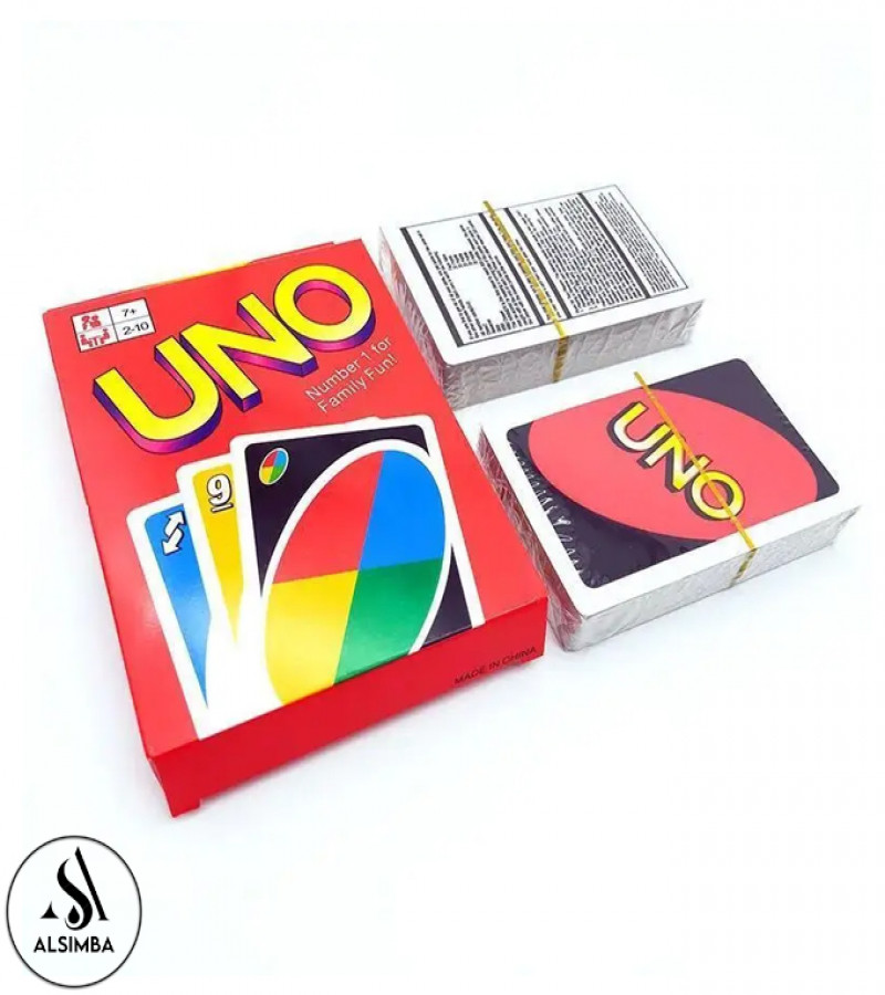 Alsimba Original UNO Cards Pack - 108 Premium Laminated Cards for Kids & Adults, Family Game, Multicolor Edition