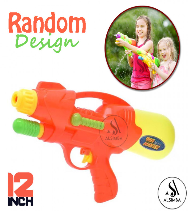 Alsimba Water Toy Gun for Kids – 13 Inch – Random Color & Design – Outdoor Summer Fun Water Blaster Toy Gun