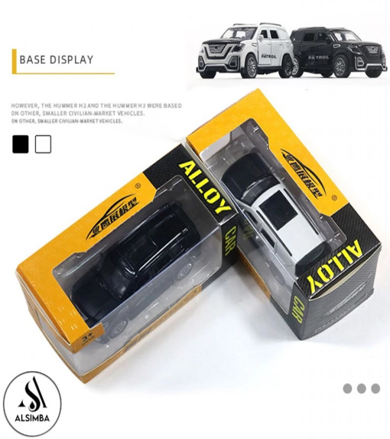 Alsimba Land Cruiser Prado Toy Car – 5" Die-Cast Metal Model, Music & Lights, Openable Doors, Hood & Trunk – Black