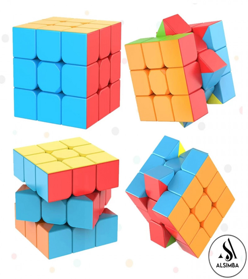 Alsimba Qiyi Warrior S 3x3 Stickerless Speed Cube – Fast Smooth Rubik Puzzle Toy for Kids & Adults Brain Training