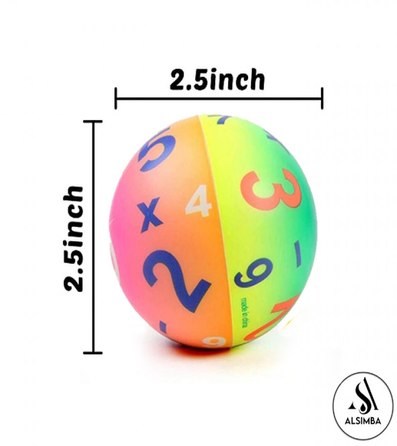 Alsimba 2 Pack Rainbow Digital Number Foam Balls for Kids – Soft, High-Density, Lightweight Indoor Play Balls 3+