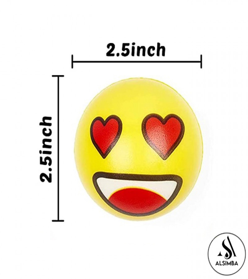 Alsimba 3-Pack Soft Emoji Foam Balls for Kids - High-Density, Lightweight, Easy-Grip Indoor Toy Ball (Random Designs)
