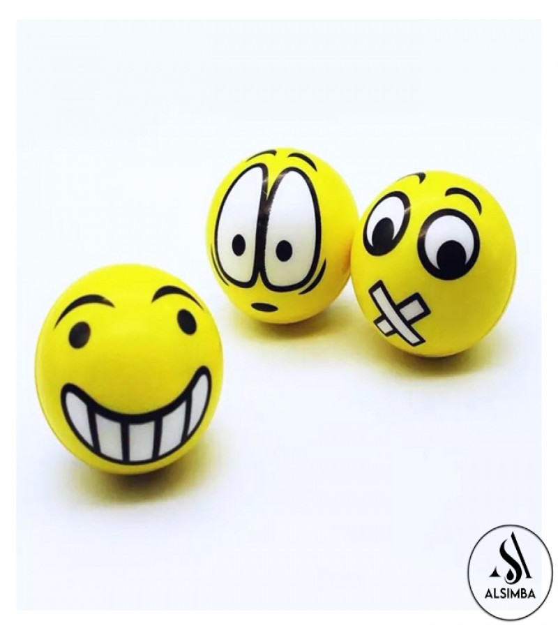Alsimba Pack of 4 Emoji Reaction Foam Balls for Kids – Soft Lightweight Indoor Ball for Ages 3+ – Random Designs
