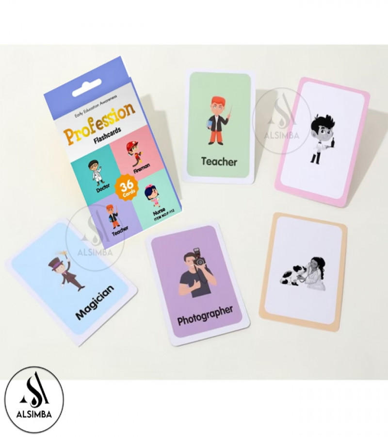 Alsimba Professional Flash Cards Set for Kids – 36 Early Learning Educational Cards for Toddlers & Preschoolers