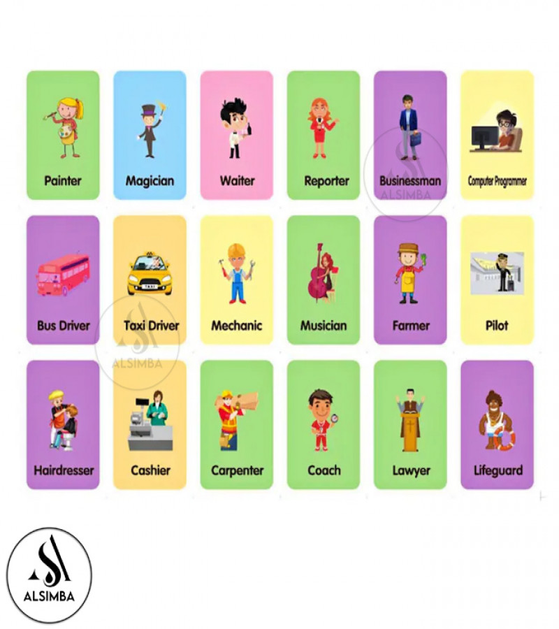 Alsimba Professional Flash Cards Set for Kids – 36 Early Learning Educational Cards for Toddlers & Preschoolers