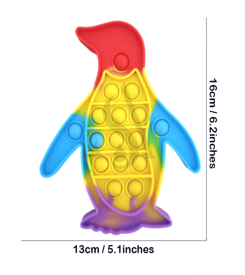 Alsimba Push Pop Bubble Squeeze Sensory Stress Relief Fidget Spinner Pop It Silicone Toy for Kids Children Adults - Approx. 6 inches
