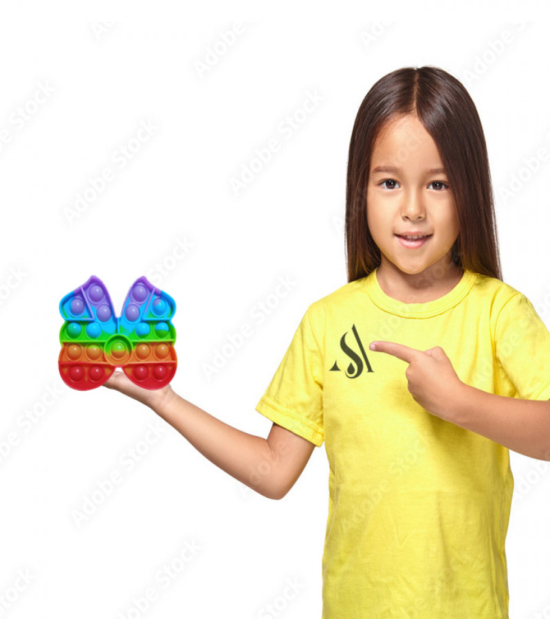 Alsimba Push Popit Bubble Silicone Toy for Kids - Approx. 5 inches - Buterfly