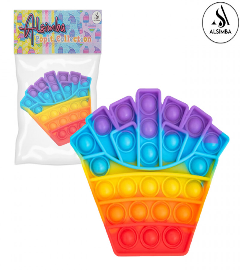 Alsimba Push Popit Bubble Silicone Toy for Kids - Approx. 5 inches - Crown