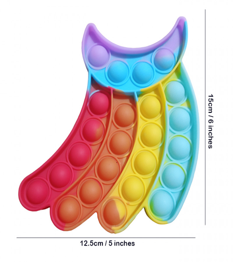 Alsimba Push Popit Bubble Silicone Toy for Kids - Approx. 6 inches - Banana